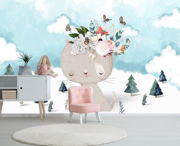 

self-adhesive] 3d giant cat in the snow 147415 wall paper mural wall print decal murals