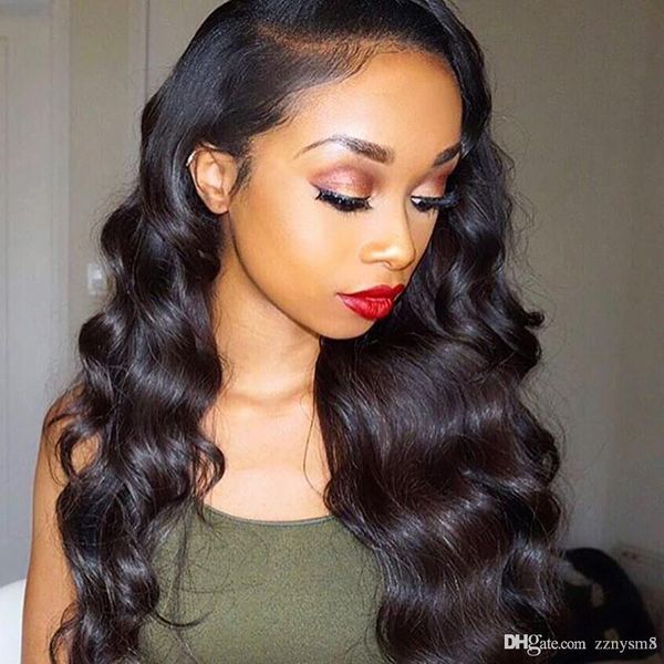 

кудрявого парик человеческих волос бразильского длинного боб фронт шнурок человеческих волос для черных женщин полных и ujibg толстой беспла, Black