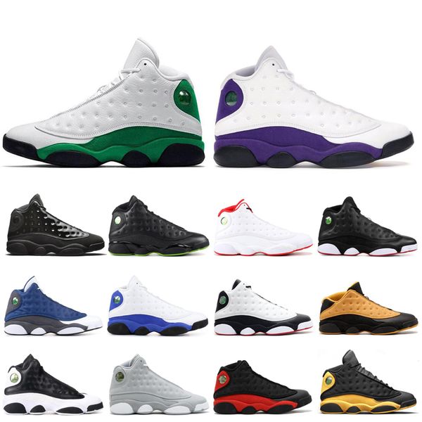 

13 13s mens basketball shoes lucky green defining moments cp3 home wolf grey men court purple sneakers trainers sports shoes 7-13