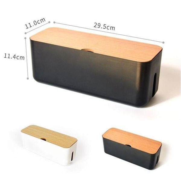 

cable storage box power strip wire case anti dust charger socket organizer desknetwork line storage bin and storage bag