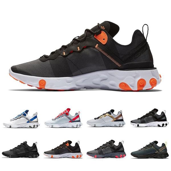 

2019 hot react element 55 кроссовки для мужчин женский нефрит солнечный красный тройной черный белый королевский красный спортивные кроссовк