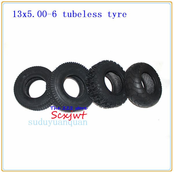 

four options good quality 13x5.00-6 '' vacuum tire tubeless tyre for atv quad buggy mower go-kart buggy electric scooter wheel