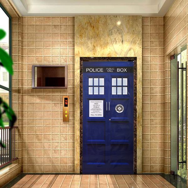 2019 New Doctor Who Wall Decal Blue Tardis Fathead Style Door