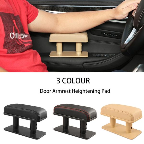 

car armrest left elbow bracket universal leather central right armrest box adjustable door heightening pad