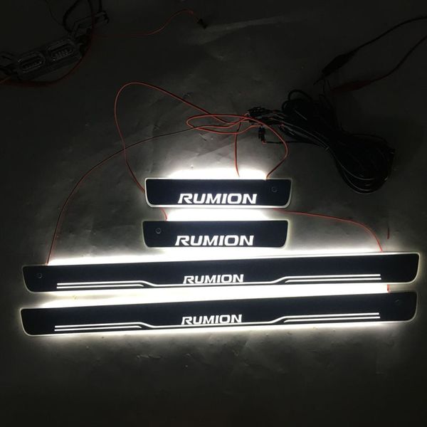 

4pcs/set applicable to rumion led lighting threshold wear resistant plate welcome pedal decoration for corolla rumion