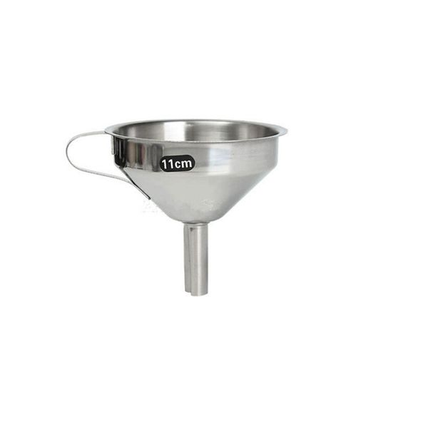 

11-15cm kitchen stainless steel pouring funnel oil bottle strainer jam filter