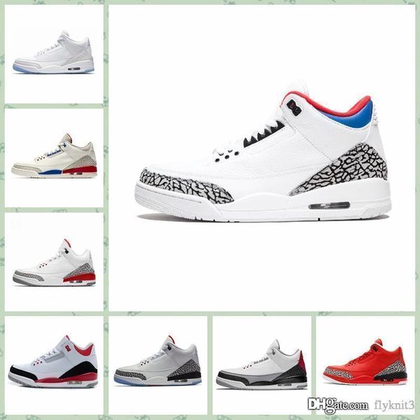 

j003ma sales 2019 pure white 3 mens basketball shoes 3s tinker katrina jth throw linell chicago og royal blue black red