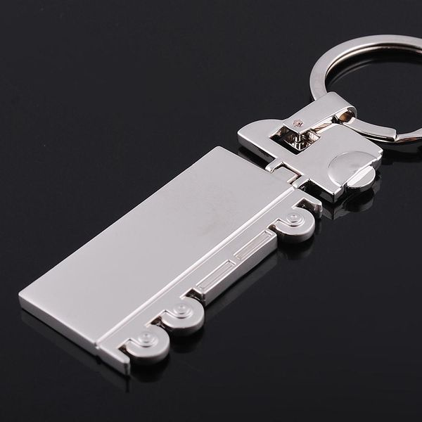 

new glossy printing flatbed truck truck keychain creative, Silver