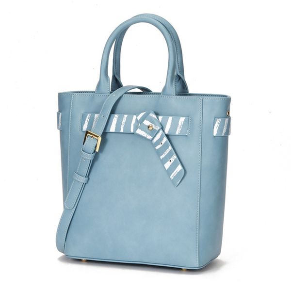 

autumn genuine leather shoulder bags women casual messenger bag female solid handbag luxury designer ladies tote bag blue