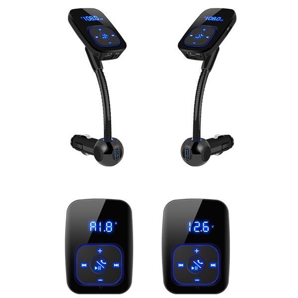 

new bluetooth car kit handsmp3 music player fm transmitter 5v 2.1a usb car charger hands-phone calling