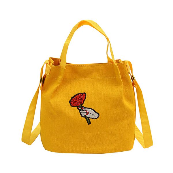 

2018 summer fashion small bucket cartoon solid color candy color female bag small bag fabric art mini diagonal shopping