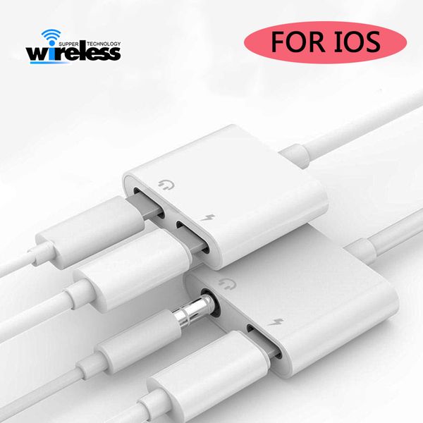 

2 in 1 Audio Adapter charging Earphone Cable For iP 7 8 plus X Aux Jack headset 3.5 mm To Headphone splitter
