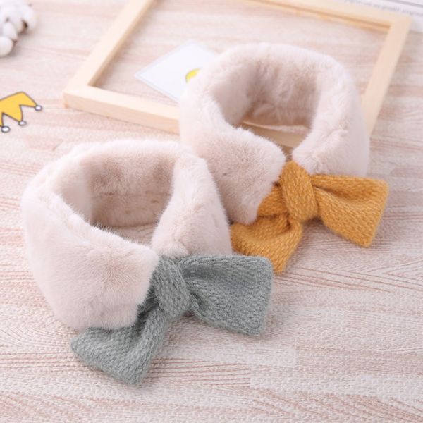 

matagorda winter fashion children's scarf korean woman fur joining together scarves warmth baby plush neckerchief fake collar, Blue;gray