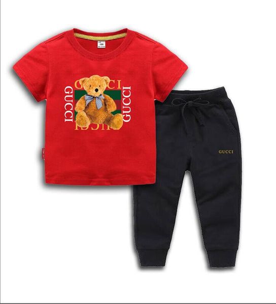 

luxury designer kids clothing sets summer baby clothes print for boys outfits toddler fashion t-shirt shorts children suits, White
