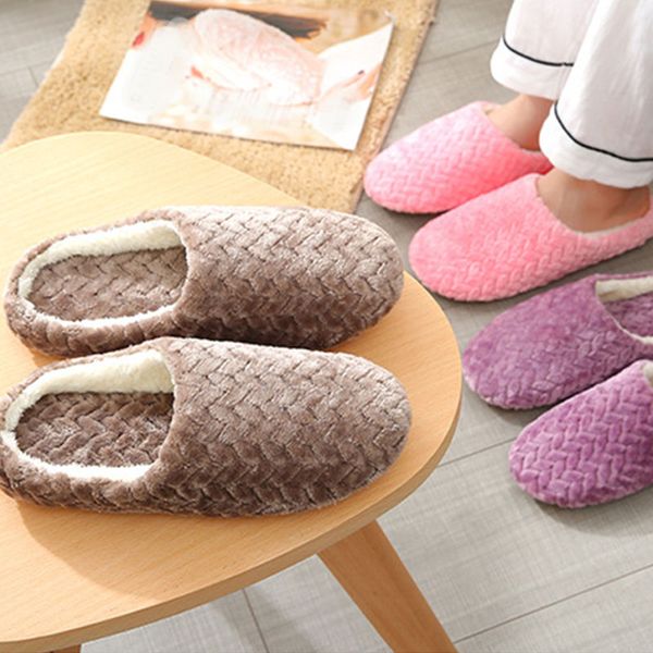 

autumn women slippers bottom soft home shoes flock warm indoor non-slip slippers comfortable women's high quality, Black