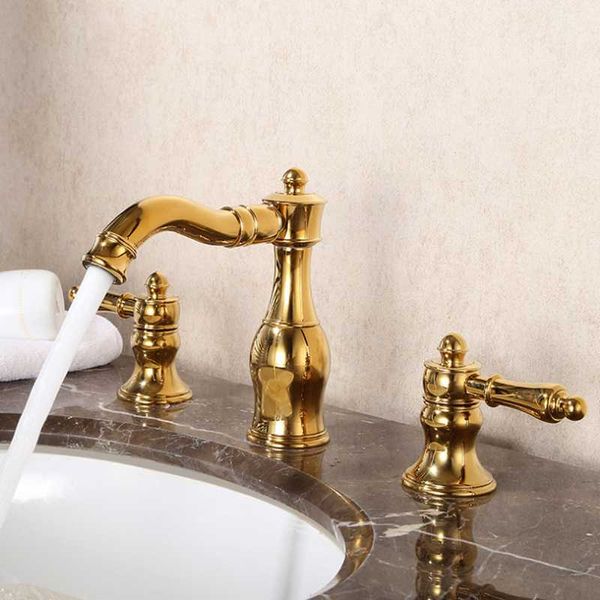 

gold /rose gold /black orb 8 inch widespread 3 holes bathroom washbasin lavatory sink faucet mixer tap classic