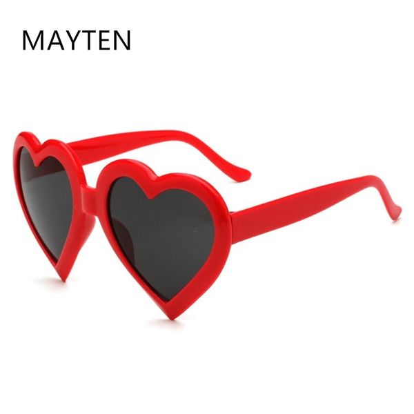 

2020 fashion love heart sunglasses women cat eye vintage brand black pink red heart shape sun glasses for women uv400, White;black
