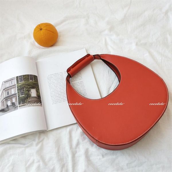 

solid color circle single-shoulder bag for women