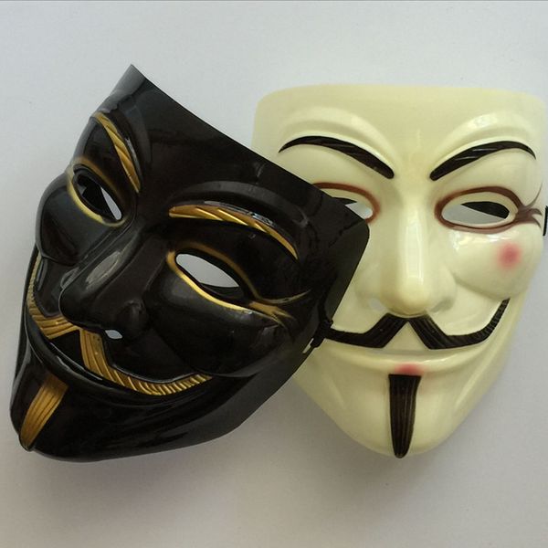 V máscaras de máscaras de máscara para vendetta anônimo Valentine Ball Party Decoração Full Face Halloween Scary Cosplay Party Mask DHL WX9-391