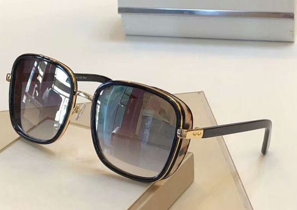 

elva/s blue gold/blue shaded square sunglasses glitter women fashion sun glasses shades with box, White;black