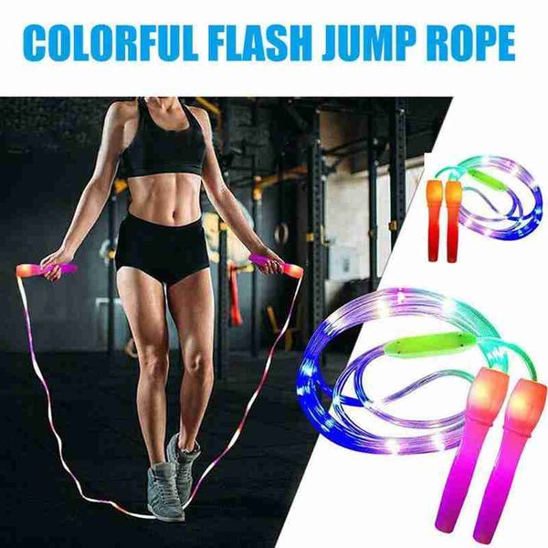 

jump ropes led skipping random color kids children adults single luminous body exercise fitness light up outddor exercise tool