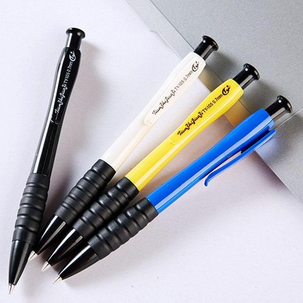 

promotional students writing ballpoint pens customized logo pressed styles ballpoint pen school supplies stationery plastic pens dh1333, Blue;orange