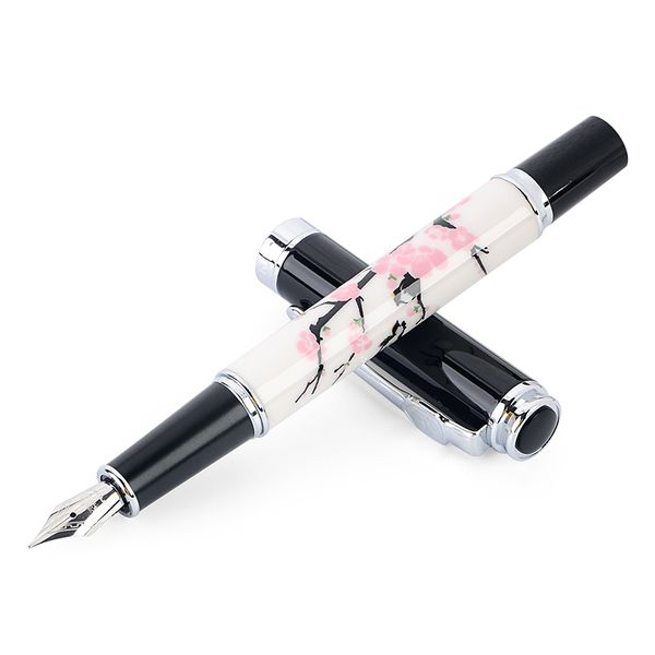 

ceramic plum blossom iraurita fountain pen creative wood shell metal silver fine nib 0.5mm pens ink writing gifts school office