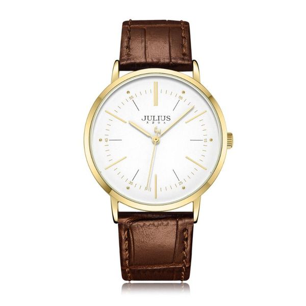 

new men's business fashion casual leather round watch male quartz good gift simple style original wacht men relogio sport, Slivery;brown