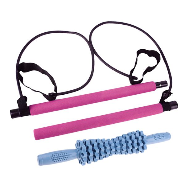 

pilates bar kit resistance band muscle massage roller relaxing sticks ab trainer