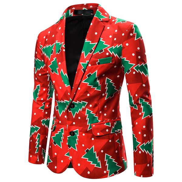 

red christmas suit jacket men 2019 novelty christmas blazer men feliz navidad xmas party wedding prom suit blazers costume homme, White;black