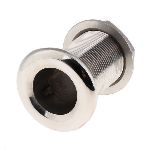 

reliable boat thru hull fitting / drain 2 inch hose barb with nut - full 316 stainless steel