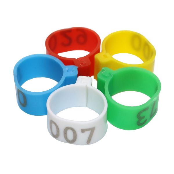 

plastic no. 1-100 digital clip ring chicken foot ring duck goose poultry feeding supplies birds identification ring 100 pcs