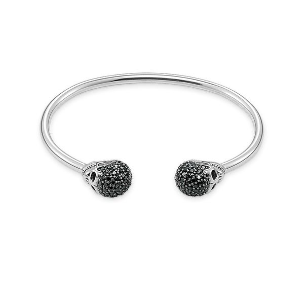 

2018 black zirconia pave skulls skeleton bracelet & bangles, european bijoux most fashion bangle jewelry punk gift for women men