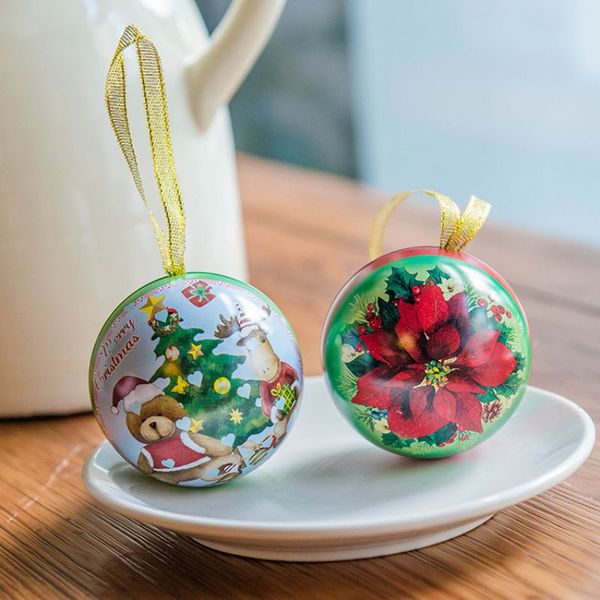

christmas ball christmas tree pendant cute pattern candy ball box party decoration