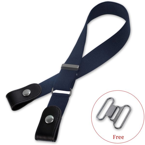 

elastic belt for jean pants dresses no buckle stretch waist belts fit women men boys girls drop shipping, Black;brown