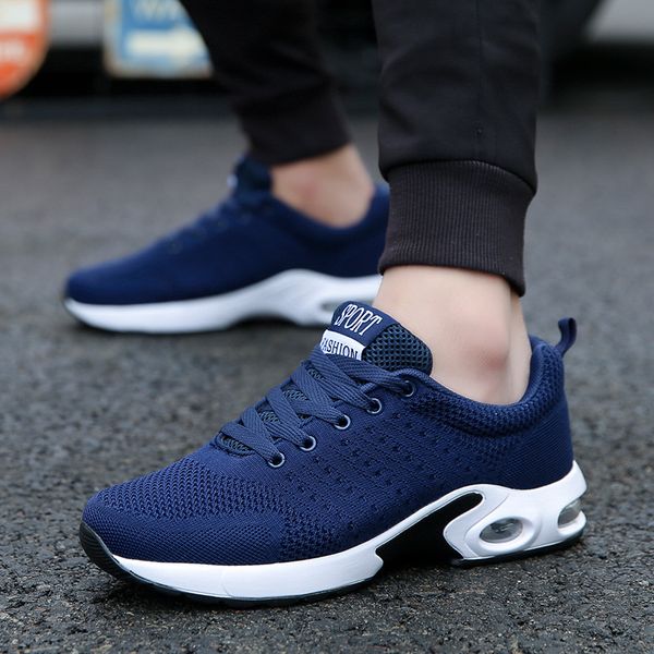 

2019 women men casual shoes summer outdoor breathable work shoes men sneakers mesh air cushion male non-slip adult, Black