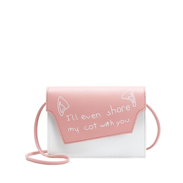 

bags for women 2020 new fashion contrast color shoulder bag casual elegant messenger bag cartoon pattern cute wild phone purse