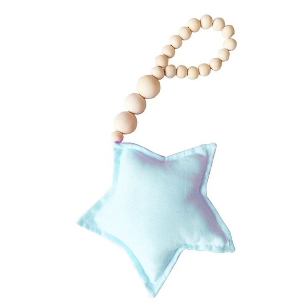 

baby nursery room decoration ins nordic style stars pendant wooden beads strings toys kids crib tent decor ornaments 72xc