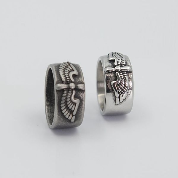 

retro real 925 sterling silver ring with indian wing harley punk rock ring for man , male character exaggeration rrl tail ring