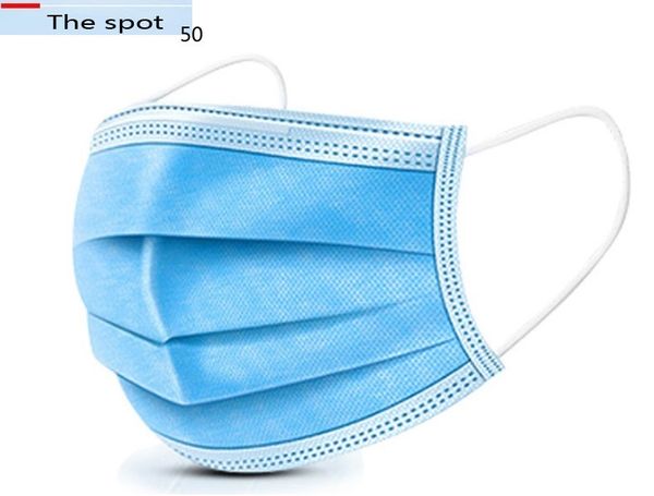 

dhl fedex wholesale spot disposable mask ce masks with ear hooks home thickened 3-layer mask earloops for mascarillas masques