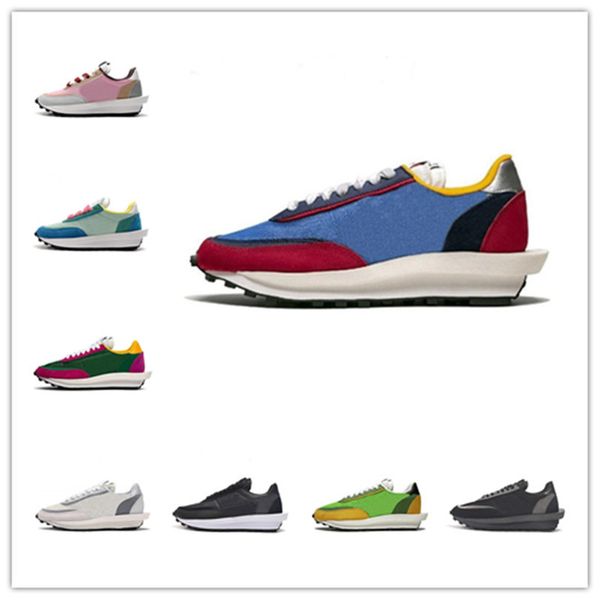 

waffle multi sacai ldv mens running trainers women sport run green blue waffle ldv sport sneakers sport white gray black red mesh trainers