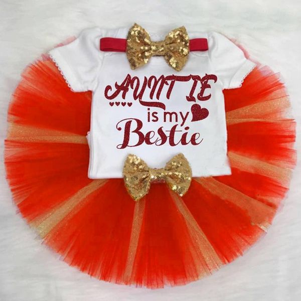 

newborn girls set infant baby letter romper tulle tutu skirt headbands outfits newborn baby girl clothes roupa infantil, White