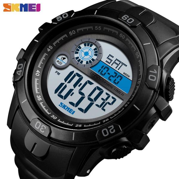 

skmei спортивные часы для man 2 time chrono цифровой наручные часы мужские синий el свет pu ремешок часы водонепроницаемый montre ьотте 1523, Slivery;brown