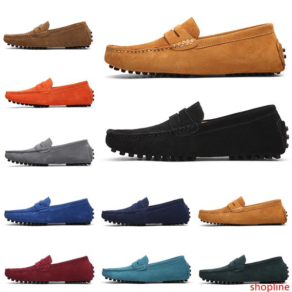 

new non-brand designer loafers shoes slip-on men casual chaussures mens dress sneakers vintage triple black green 38-47 style 9