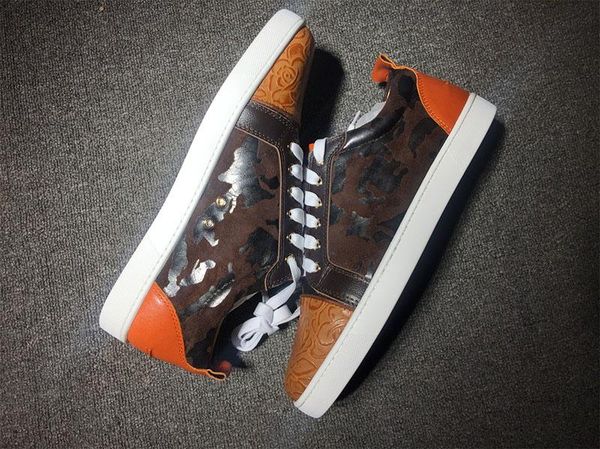 

мужская обувь красные днища для мужчин роскошные дизайнер мода шипованных шипами низкий топ квартиры свободного покроя дна кроссовки zapatil, Black