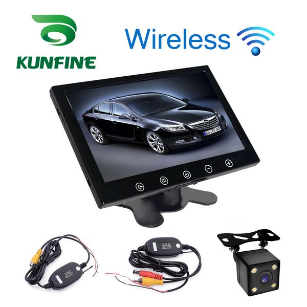 

car styling 12-24v 9 inch tft lcd touch screen car headrest display monitor rear view display with wifi rearview backup camera