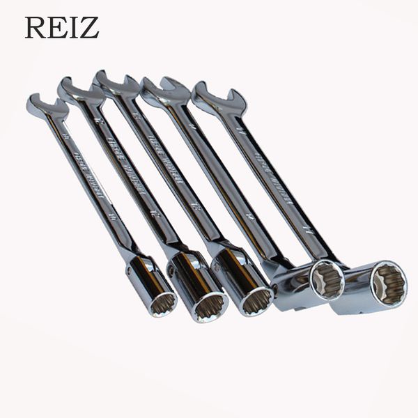 

reiz socket wrench set ratchet combination metric 8-15mm open end and spanner set universal hand tool