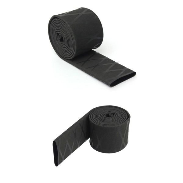 

2pcs heat shrink wrap tube textured grip fishing rod racket sleeve handle
