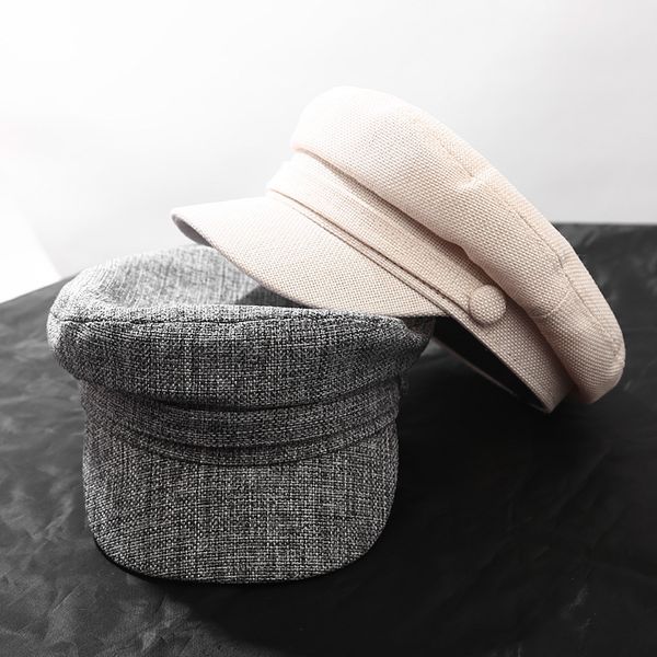 

новый ретро восьмиклинка pure color octagon hat хлопок язык берет мужчины женщины newsboy painter cap солнцезащитный козырек шапки, Yellow