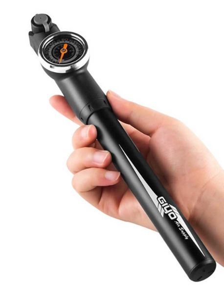 

giyo bicycle pump extractable hose bike high pressure hand pump with gauge ball ing